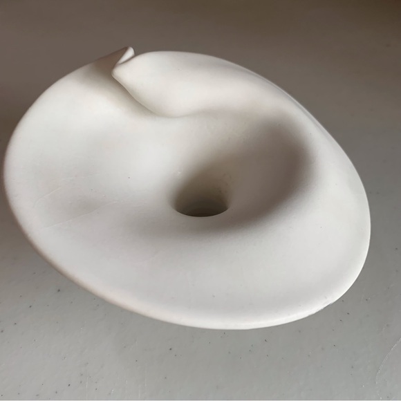 Set of 3 Calla Lily Tapered Candle Holders Studio Artist Pottery signed - Picture 8 of 10